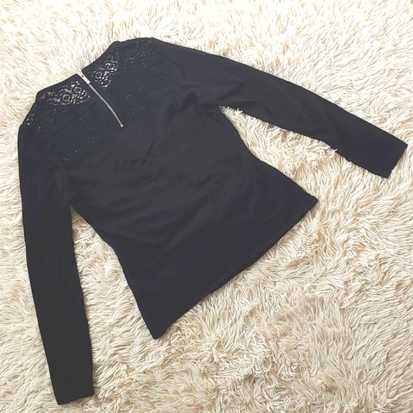 💐Karen Millen 6, Lace Inset Zip Back Top - Picture 4 of 7